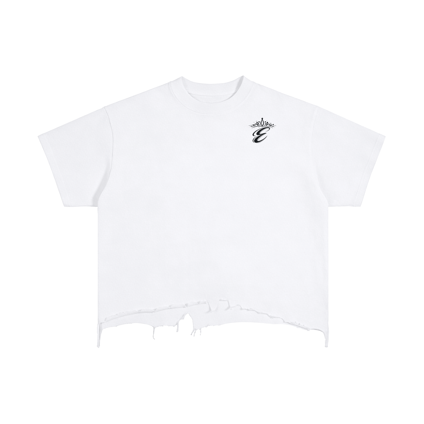 Vintage Wash Boxy Distressed Hem T-Shirt