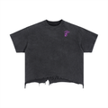 Vintage Wash Boxy Distressed Hem T-Shirt